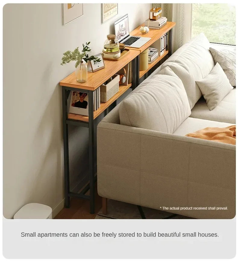 Slim Console Table – Behind Sofa Storage Shelf