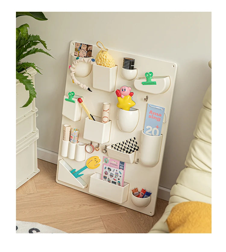 Color Pop Wall Organizer – Multi-Compartment ABS Storage Rack