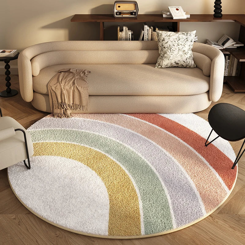 Cream Round Rug