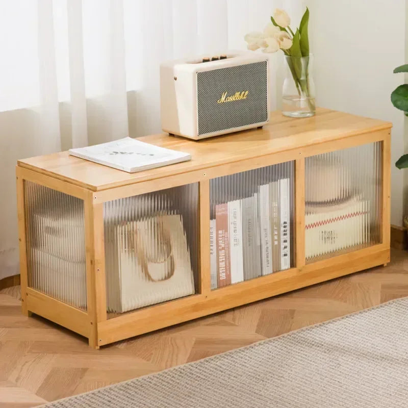 Flip-Top Wooden Storage Bench – Minimalist Entryway Organizer