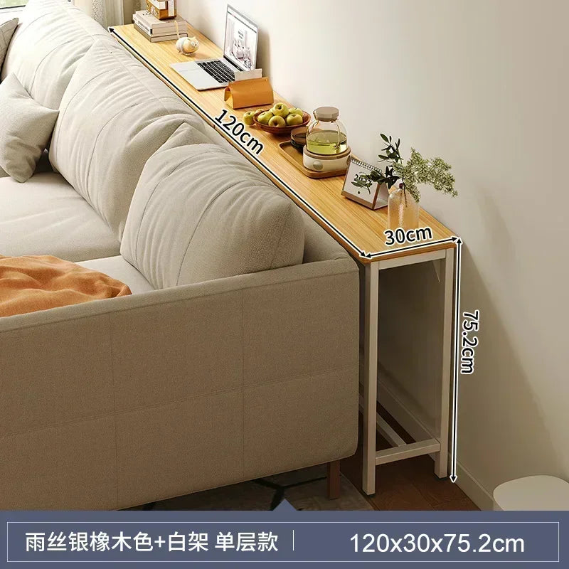 Slim Console Table – Behind Sofa Storage Shelf