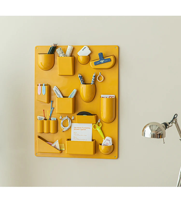 Color Pop Wall Organizer – Multi-Compartment ABS Storage Rack
