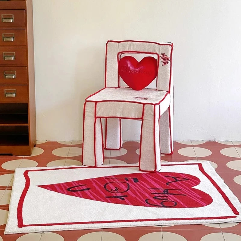 A Hug For You Heart Rug – Playful Graphic Floor Mat