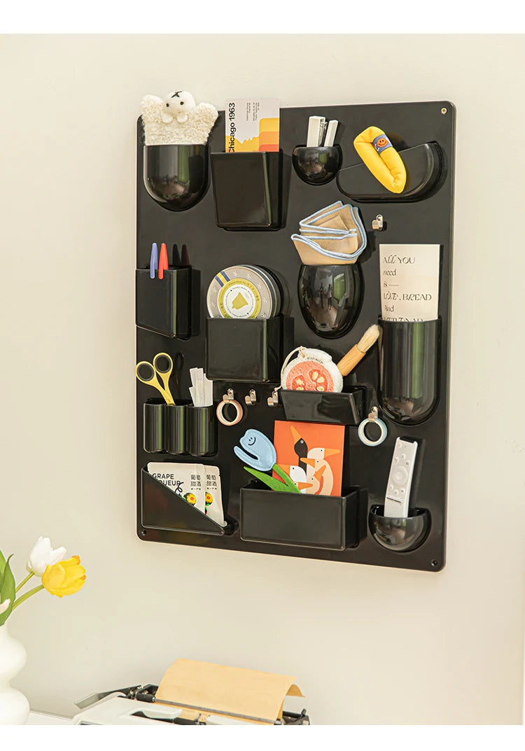Color Pop Wall Organizer – Multi-Compartment ABS Storage Rack