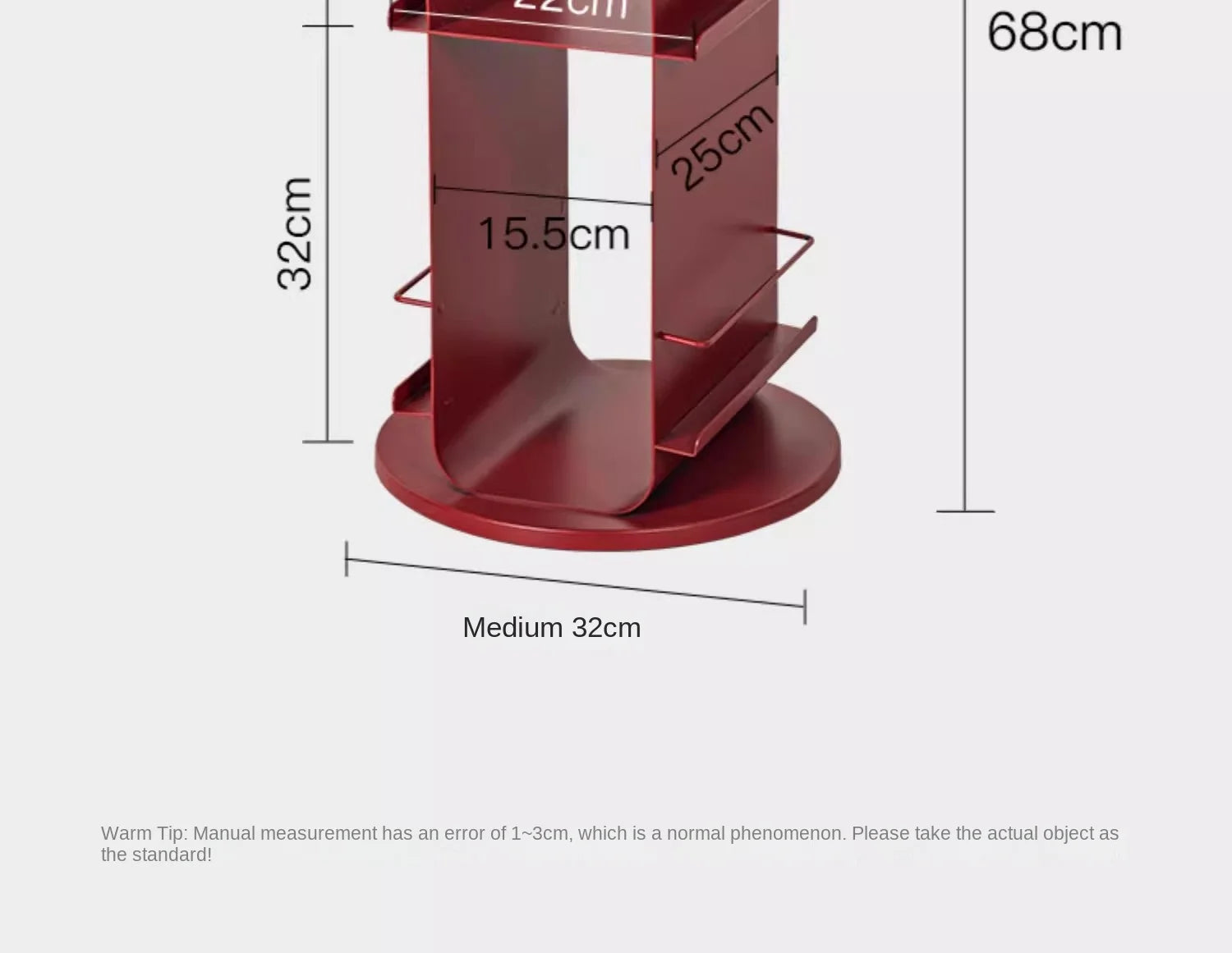 Rotating Metal Side Table with Magazine Rack – Minimalist Design