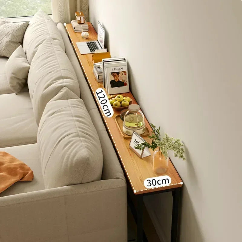 Slim Console Table – Behind Sofa Storage Shelf