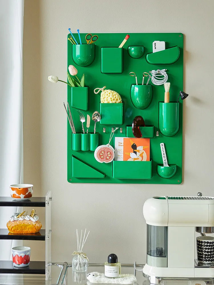 Color Pop Wall Organizer – Multi-Compartment ABS Storage Rack