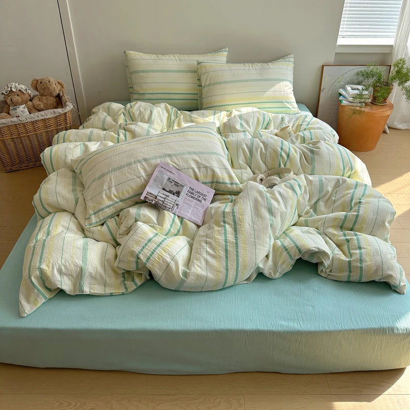 Soft Striped Duvet Cover Set