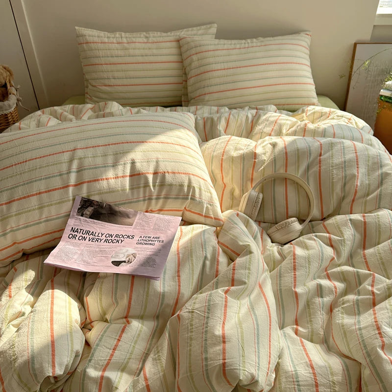 Soft Striped Duvet Cover Set