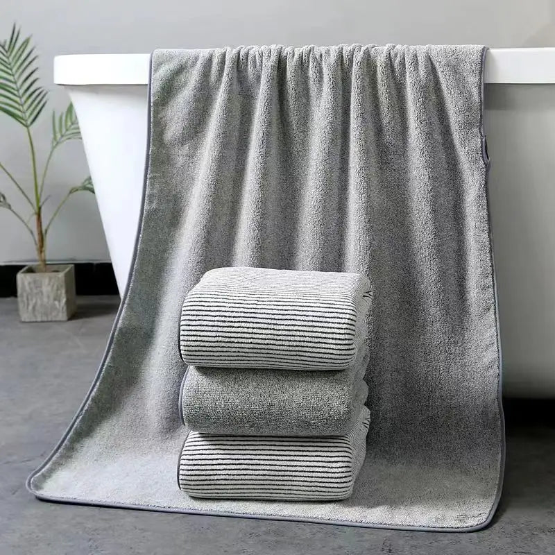 Modern Stripe Microfiber Towel Set