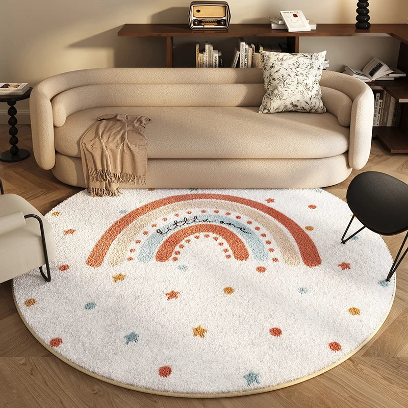 Cream Round Rug