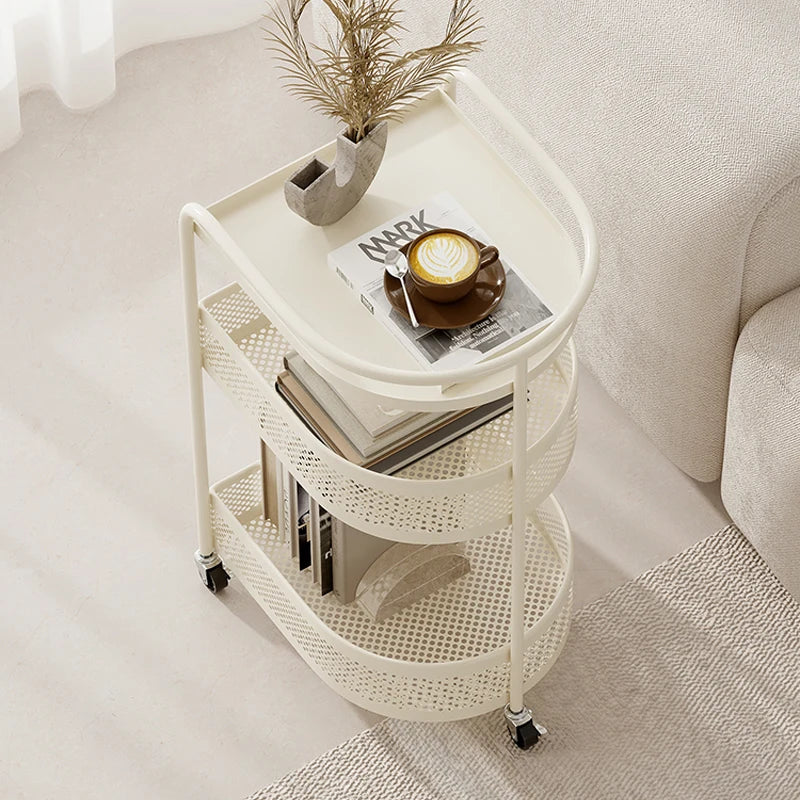 3-Tier Metal Utility Cart – Minimalist Rolling Storage Trolley