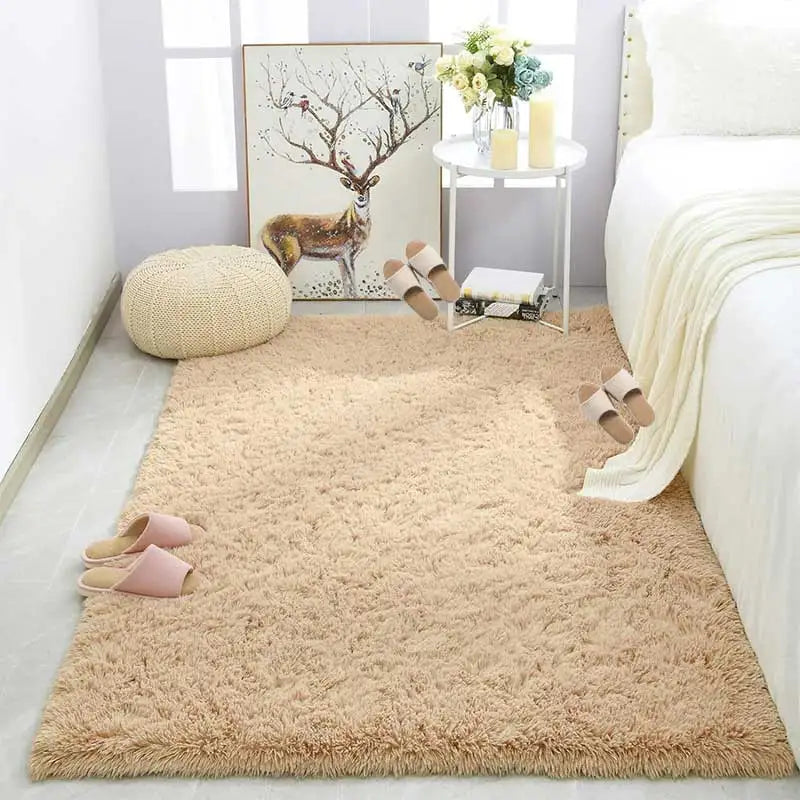 Solid Plush Area Rug – Soft & Minimalist Touch for Cozy Interiors