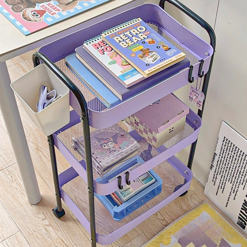 Color Pop 3-Tier Metal Storage Cart