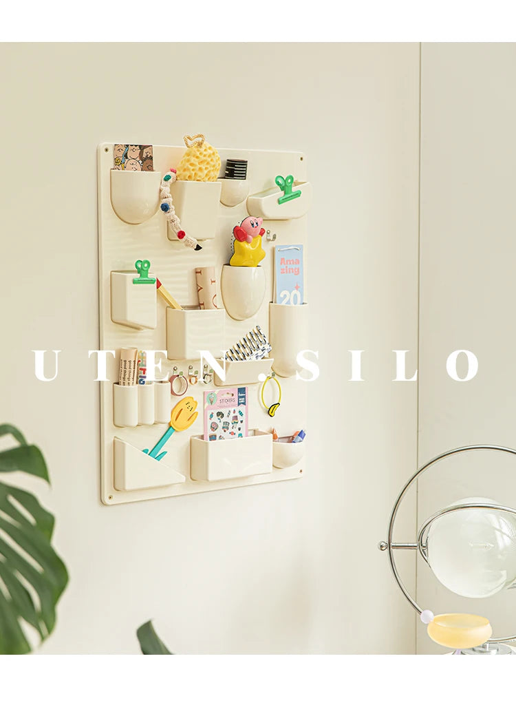 Color Pop Wall Organizer – Multi-Compartment ABS Storage Rack