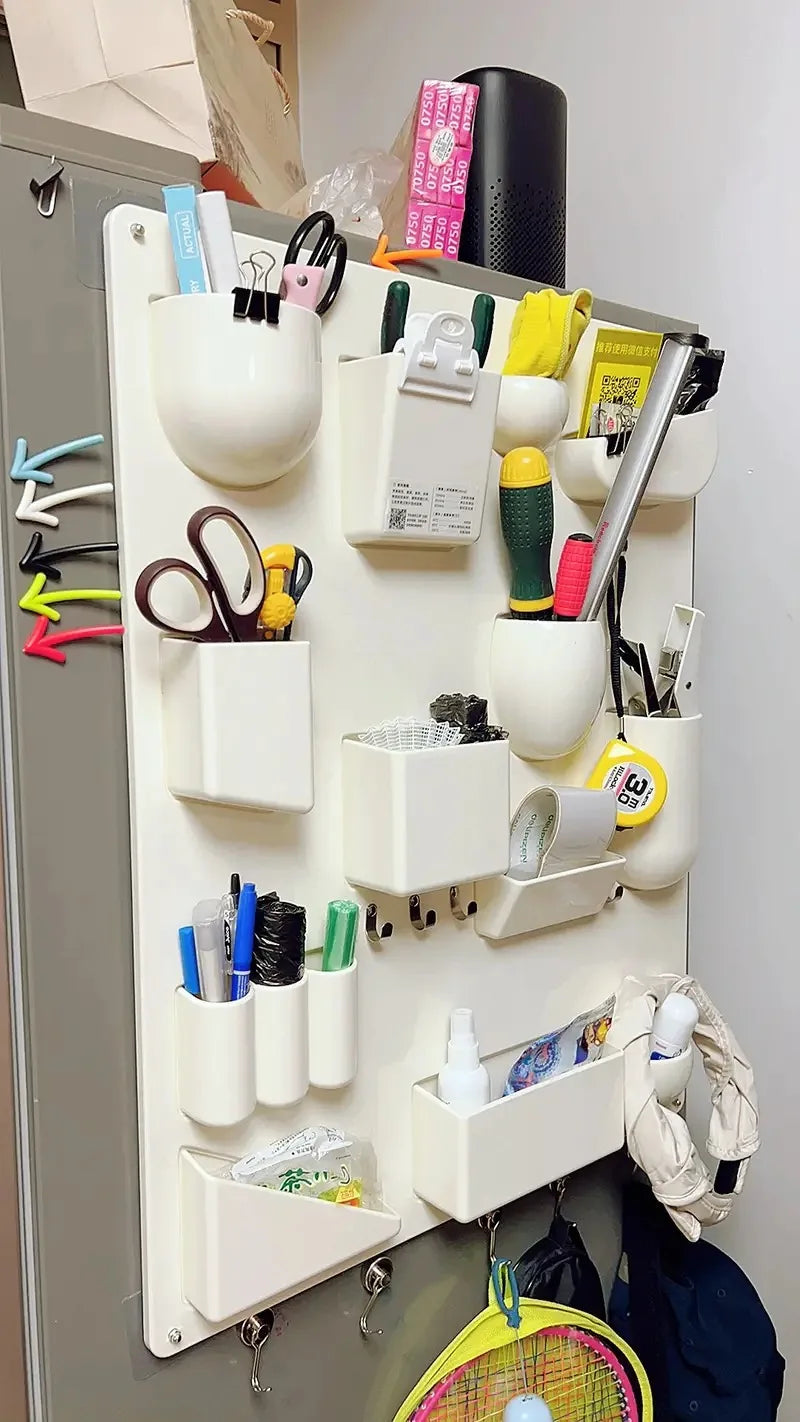 Color Pop Wall Organizer – Multi-Compartment ABS Storage Rack