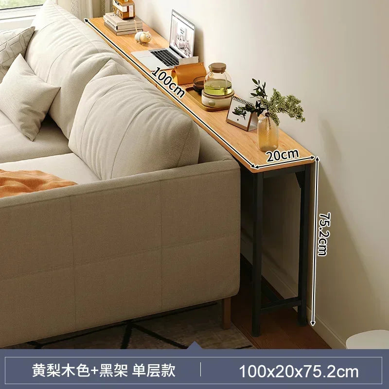 Slim Console Table – Behind Sofa Storage Shelf