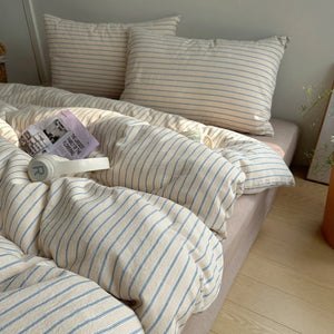 Soft Striped Duvet Cover Set