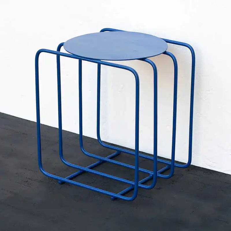 Modern Iron Side Table – Dual-Layer Minimalist Accent Table