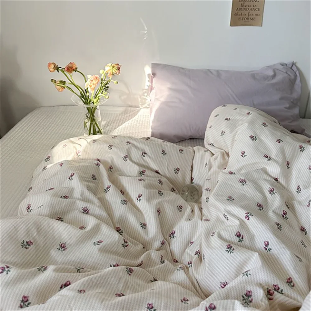 Korean Floral Bedding Bundle Set