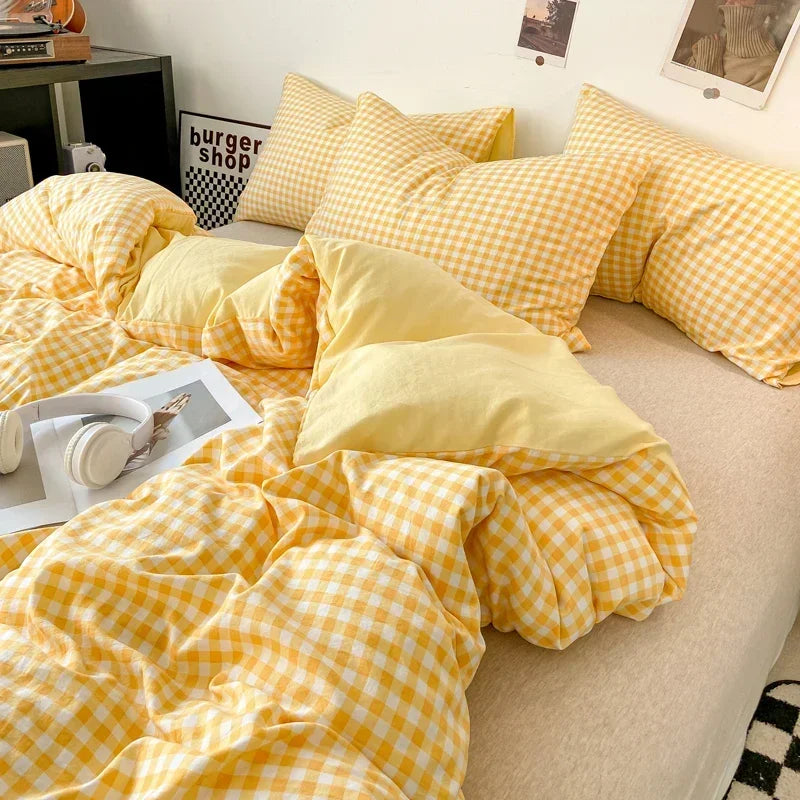 Modern Gingham Bedding Set