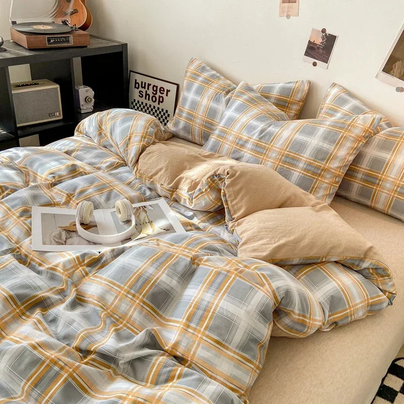 Modern Gingham Bedding Set