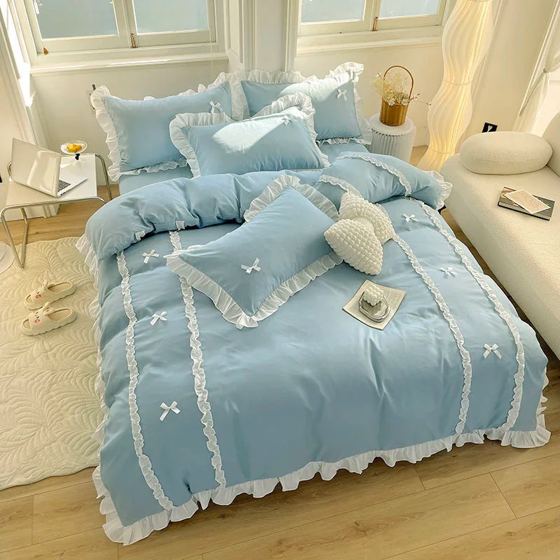 Ruffle Ribbon Bedding Set