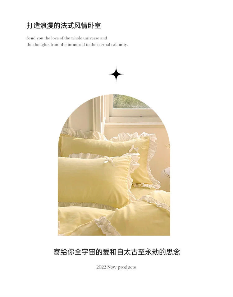 Ruffle Ribbon Bedding Set