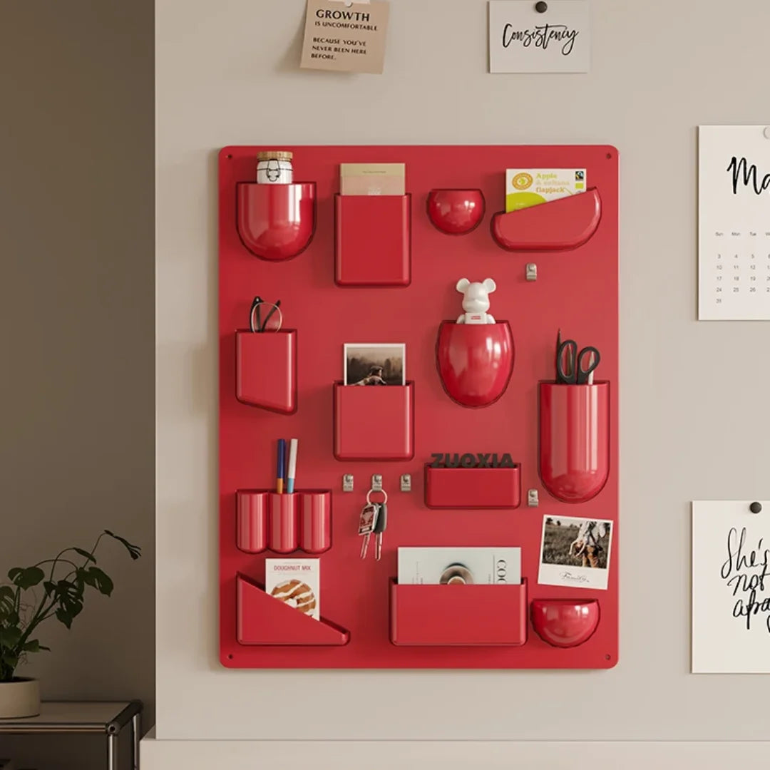 Color Pop Wall Organizer – Multi-Compartment ABS Storage Rack