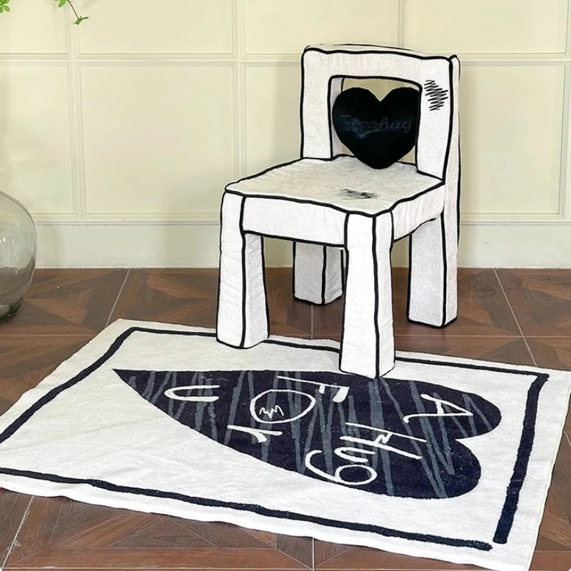 A Hug For You Heart Rug – Playful Graphic Floor Mat