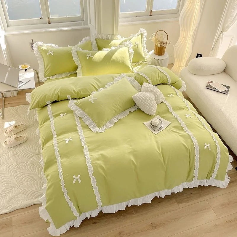 Ruffle Ribbon Bedding Set
