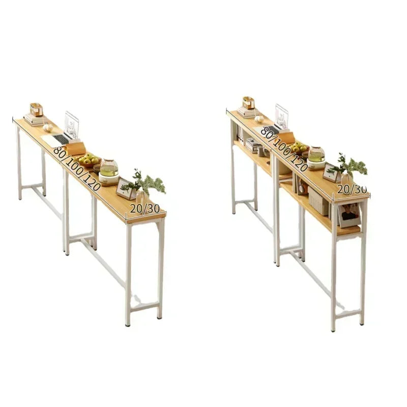 Slim Console Table – Behind Sofa Storage Shelf