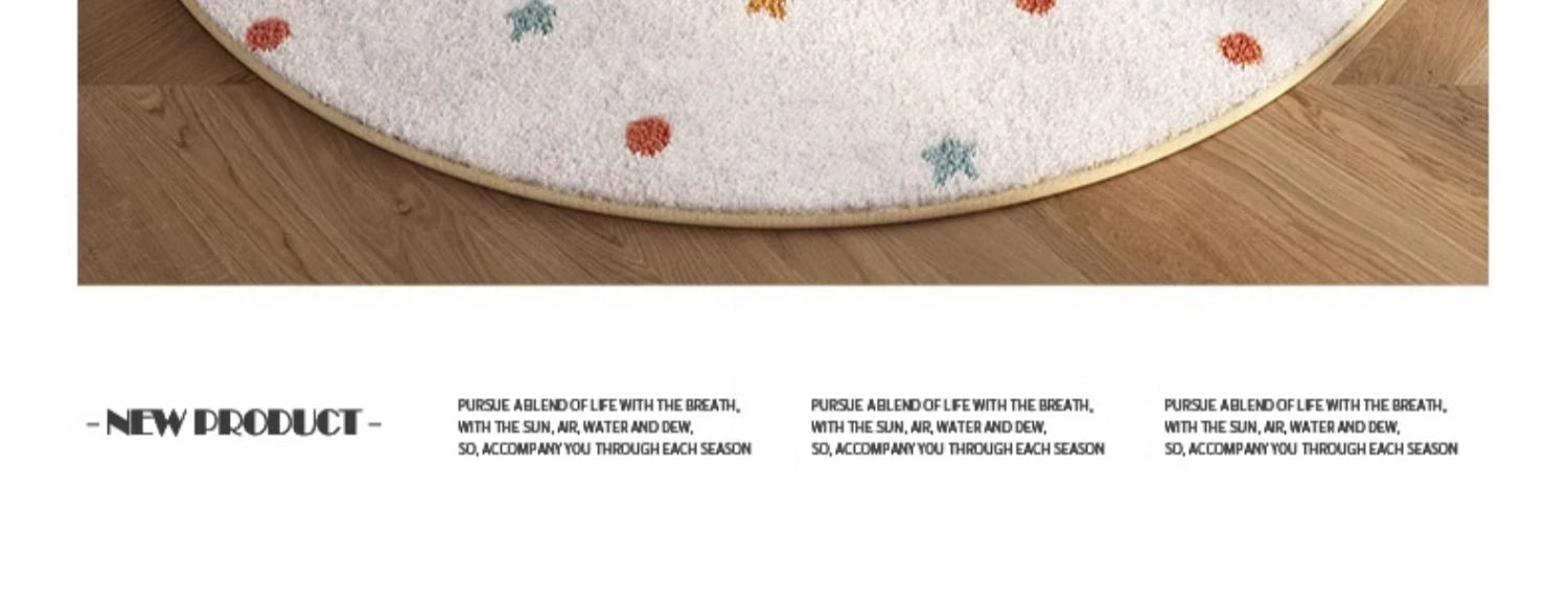 Cream Round Rug