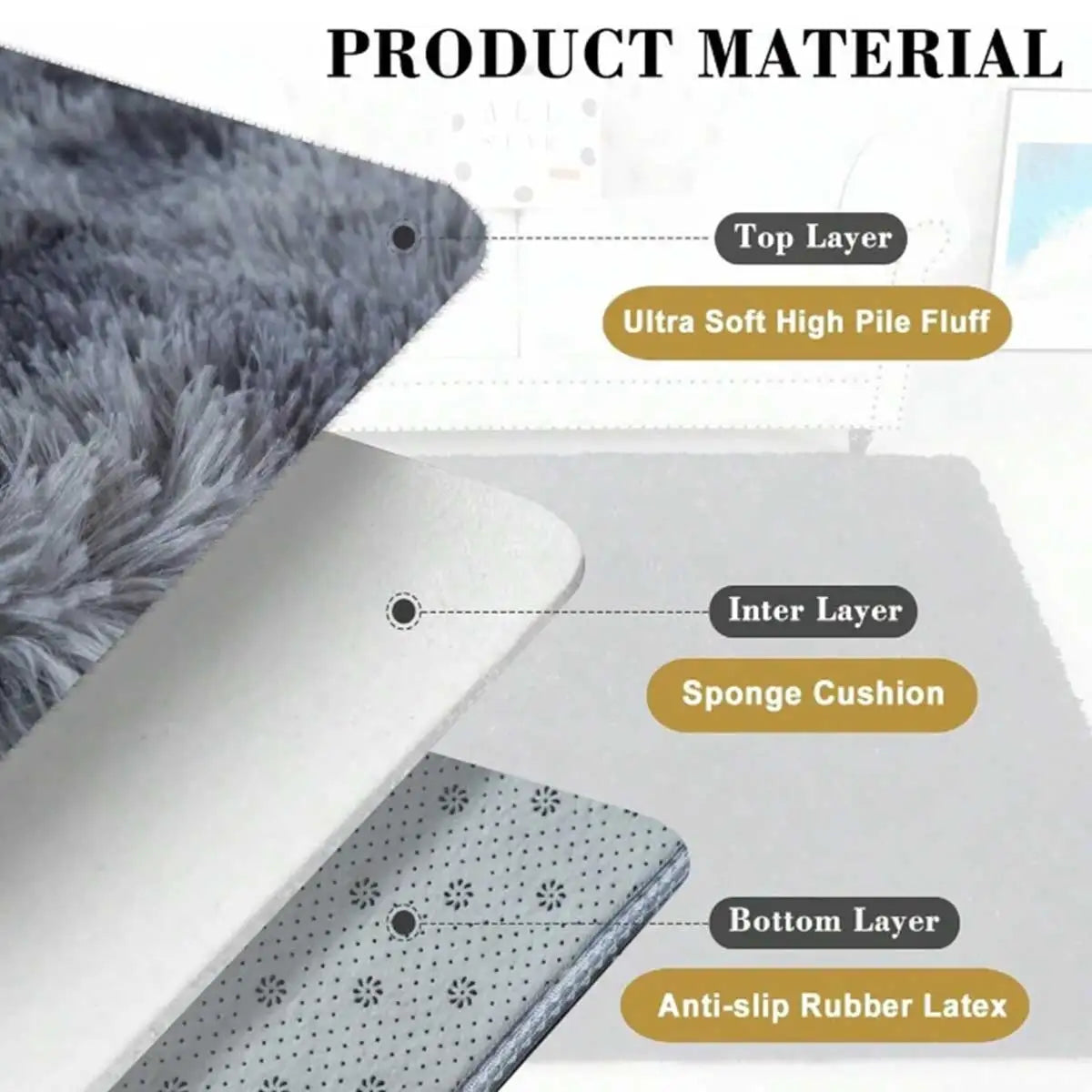 Solid Plush Area Rug – Soft & Minimalist Touch for Cozy Interiors