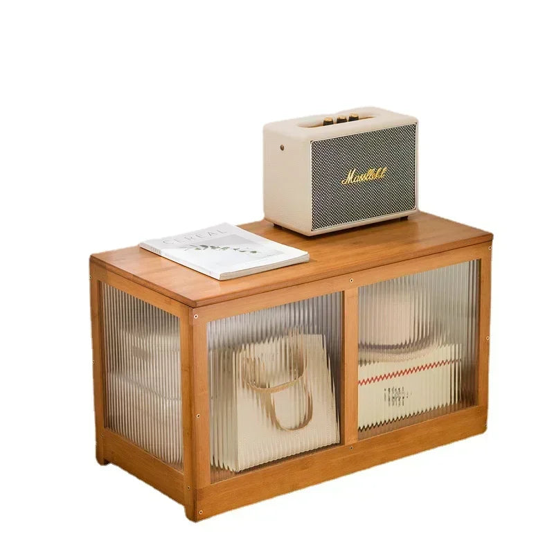 Flip-Top Wooden Storage Bench – Minimalist Entryway Organizer