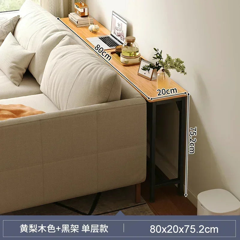 Slim Console Table – Behind Sofa Storage Shelf