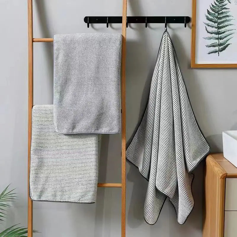 Modern Stripe Microfiber Towel Set